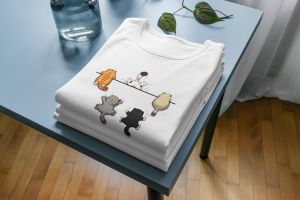 Women Designer Printed Cotton T Shirt