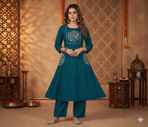 Cotton Angrakha Kurti Set