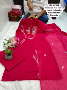 Festive Wear Cotton Kurti Set