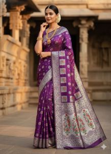 Traditional Gold Zari Paithani Saree