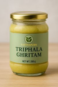 200gm Traiphala Ghritam, Packaging Type : Glass Jar, Form : Paste