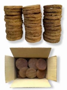 Cow Dung Cake, Color : Brown, Packaging Type : Wrapped In Leaves