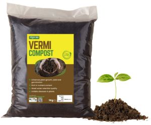 Vermicompost Fertilizer, Color : Dark Brown, Form : Powder