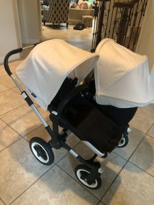 Plain Polished Leather Bugaboo Donkey Twin Double Stroller Modern