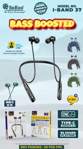 Battery ABS+silicone Neckband Headphone, Brand Name : Soroo