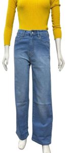 Plain Women Denim Jeans, Color : Blue Party Wear