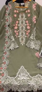 Cotton Embroidered Ladies Suits, Packaging Type : Plastic Bag