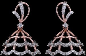 18k Gold Chandelier Diamond Earrings