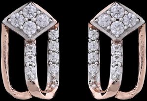 18k Gold Classic Diamond Halo Stud Earrings