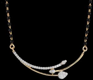 18k Gold Delicate Infinity Loop Diamond Mangalsutra
