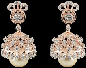 18k Gold Full Diamond Pave Hoop Earrings