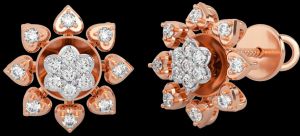 18k Gold Simple Everyday Solitaire Style Diamond Studs