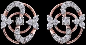 18k Gold Sleek Triple Row Diamond Vertical Bar Earrings