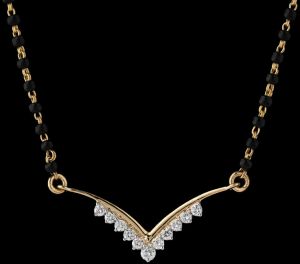 18K Gold Ultra Lightweight Diamond Mangalsutra