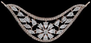 18K Rose Gold Multi Diamond Row Mangalsutra