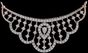 Large Crescent Diamond Mangalsutra