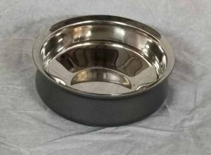 Cast Iron Serving Bowl, Color : Black & Silver