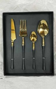 Fork Spoon Knife Brass Cutlery Set