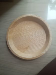 Polished 10inch Areca Leaf Plates, Color : Light Brown for Serving Food