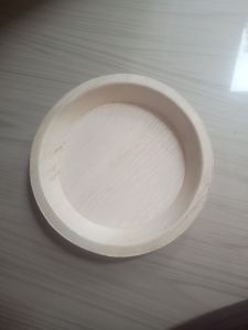 Polished 8inch Areca Plate, Color : Light Brown for Serving Food