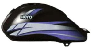 Aluminium Motorcycle Fuel Tank, Color : Silver-Black