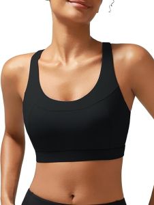 Plain Nylon Sports Bras, Color : Black Classy