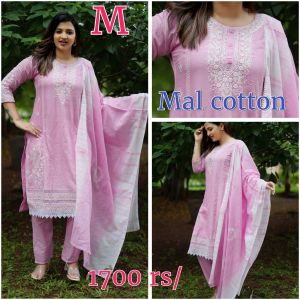 Plain Mal Cotton Fabrics, Color : Pink
