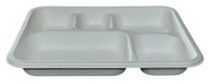 3 Section Sugarcane Bagasse Meal Tray