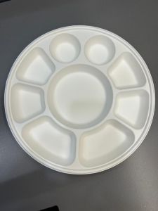 Round Multi Compartment Sugarcane Bagasse Thali Plates
