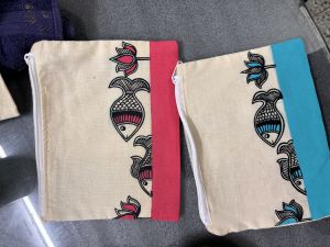 Hand Painted Fabric Pouches