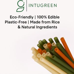 Edible Rice Drinking Straw Biodegradable 8mm