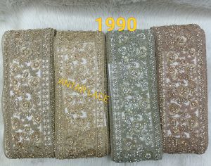 Polyester Embroidery Coding Jarkan Lace, Packaging Type : Roll