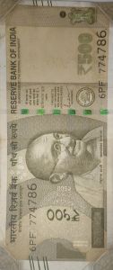 500rs Note with 786 Number