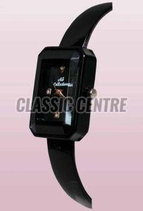 Black Stainless Steel Ladies Wrist Watch