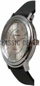 Silver Black Men Diamond Analog Watch