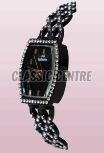 Stainless Steel Ladies Diamond Analog Watch
