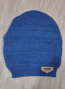 Plain Woolen Caps, Color : Blue Classy, Gender : Kids