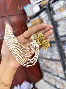 Ladies Multi-Layered Artificial Pearl Earchain Set