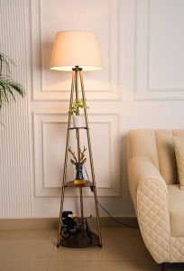 LED Gold Metal Floor Lamp for Home, Hotel, Reception, Decorating