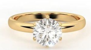 14k Yellow Gold Lab Grown Diamond Solitaire Ring