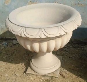 Beige Sandstone Flower Pot