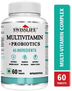 Swisslife Forever Multivitamin with Probiotics - 45 Ingredients for Men and Women (60 Tablets)