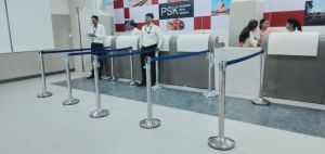 Plain Crowd Control Barriers, Color : Shiny-silver