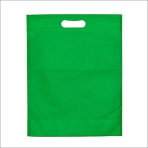 Plain D-Cut Non Woven Bags, Color : Green