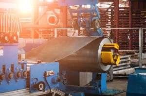 Hydraulic Automatic Decoiler Machine, Color : Blue