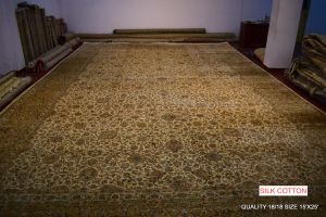 Handmade Cotton Silk Carpets for Living Room, Bedroom