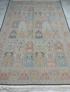 Cotton Kashan Handmade Hand Knotted Silk Carpet