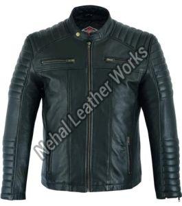 Boys Leather Jacket, Color : Black for Casual