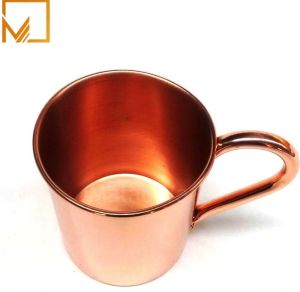 Matt Finish 300ml Flat Bottom Pure Copper Mug