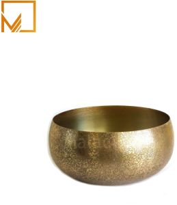 Antique Brass Finish Potpourri Bowl, Color : Golden